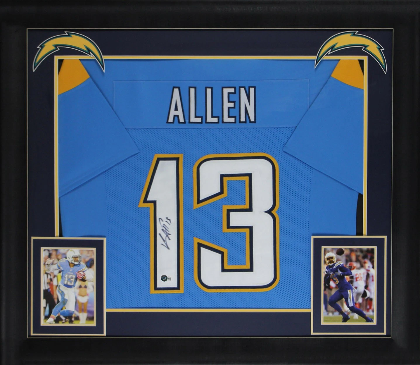 Keenan Allen Authentic Signed Powder Blue Pro Style Framed Jersey BAS Witnessed
