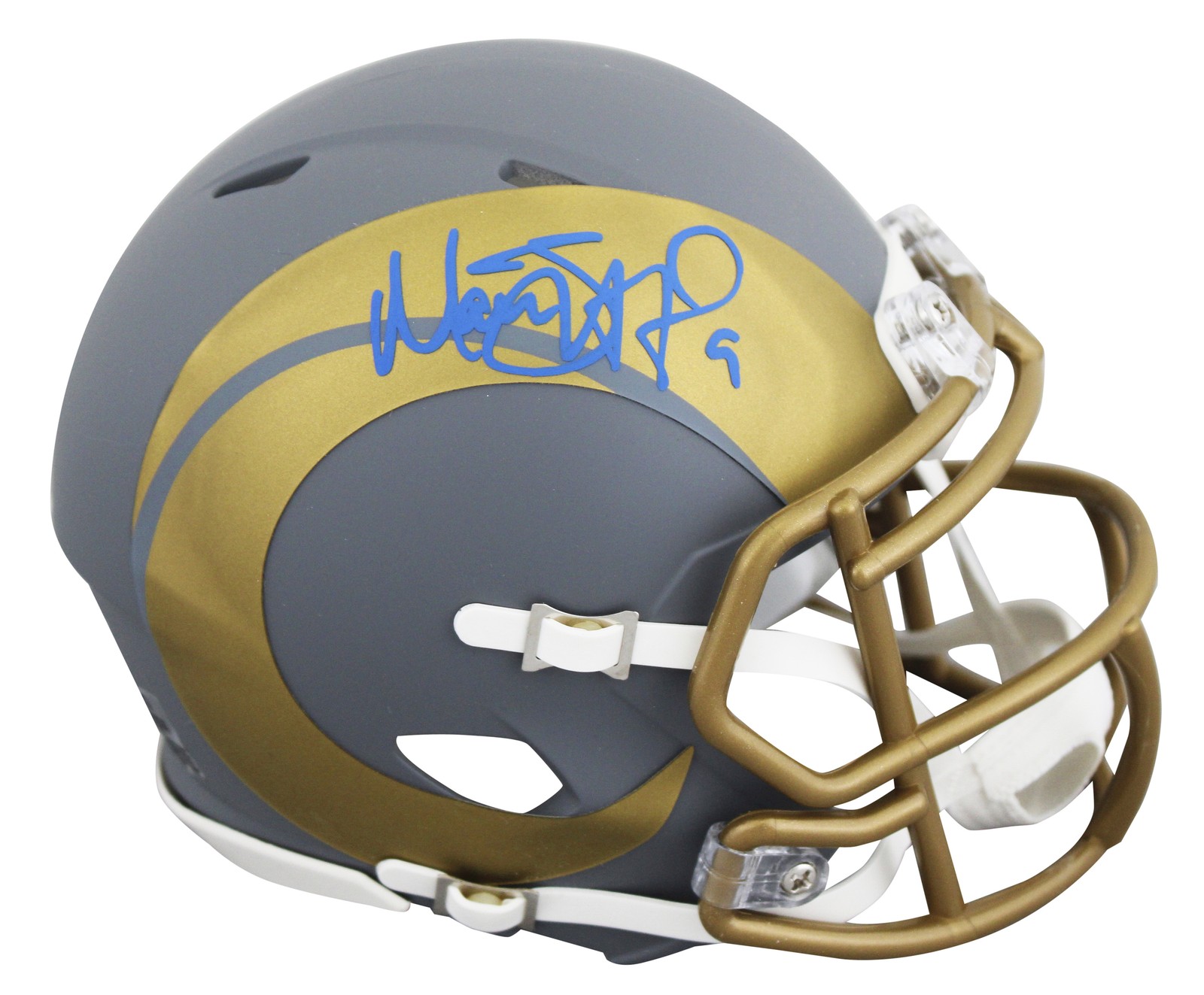 Rams Matthew Stafford Authentic Signed Slate Speed Mini Helmet Fanatics