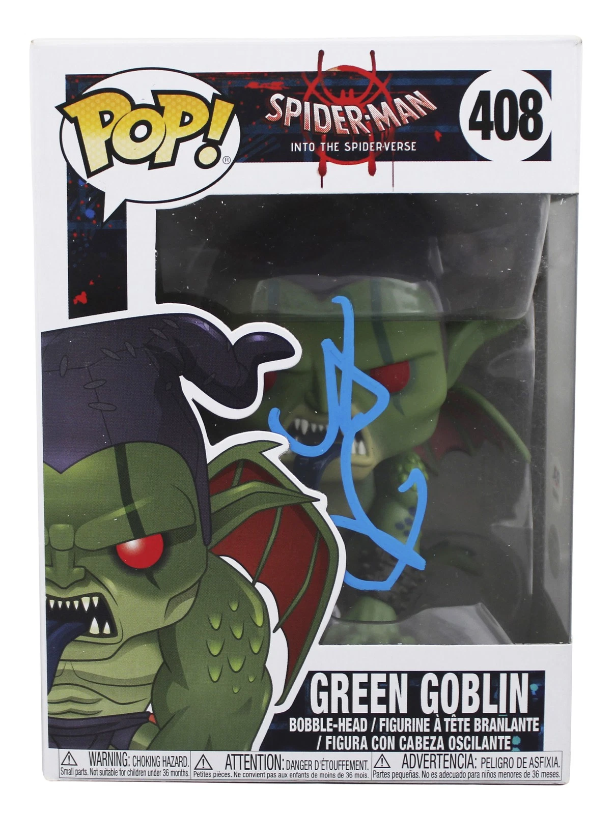 WILLEM DAFOE SIGNED GREEN GOBLIN #408 FUNKO POP VINYL FIGURE PSA/DNA #AP84508 COLLECTIBLE MEMORABILIA