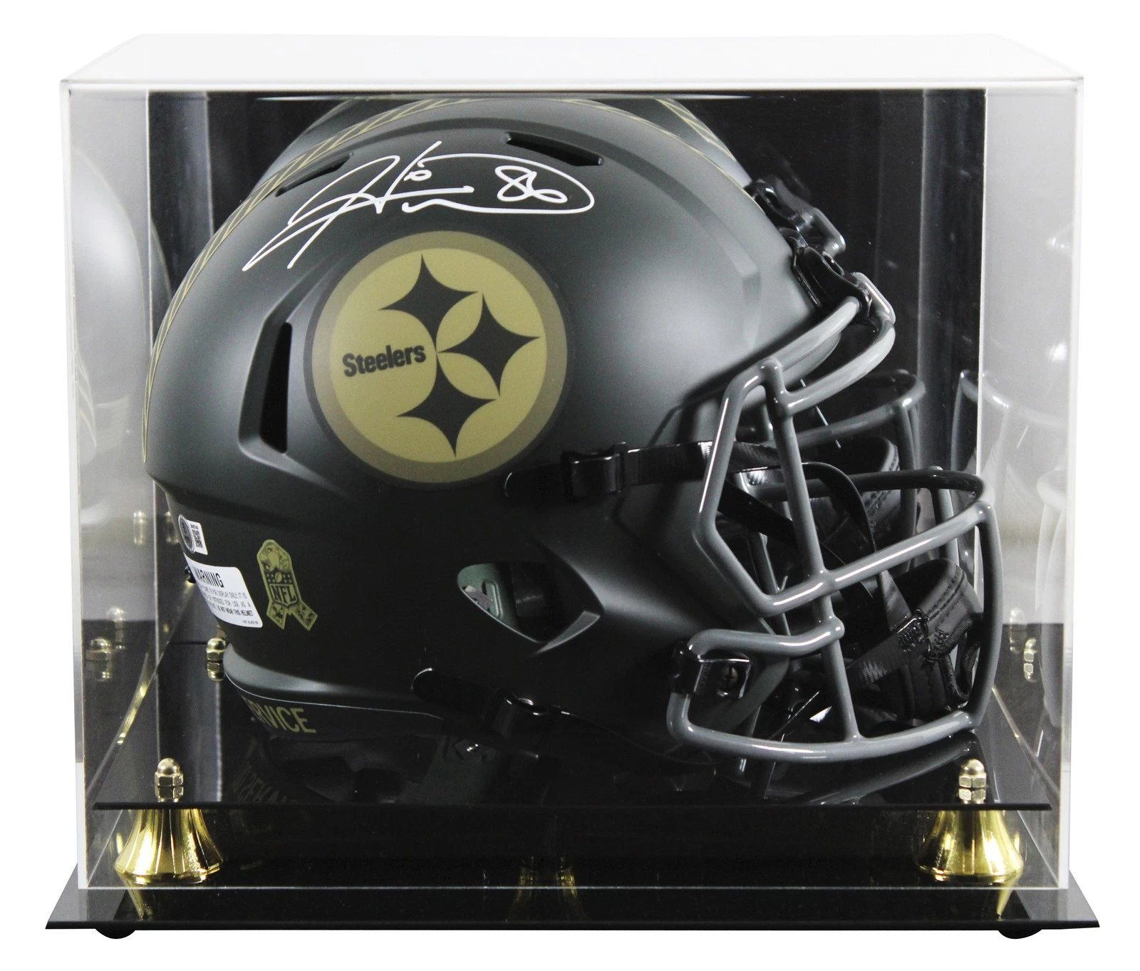 Steelers Hines Ward Signed STS IV Full Size Speed Rep Helmet W/ Case BAS Witness