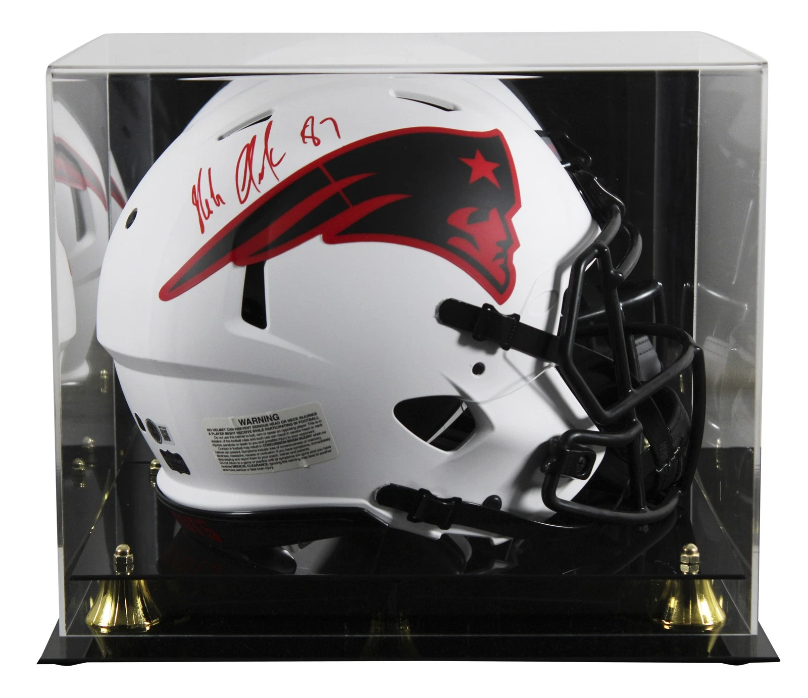 Patriots Rob Gronkowski Signed Lunar F/S Speed Proline Helmet W/ Case BAS Wit