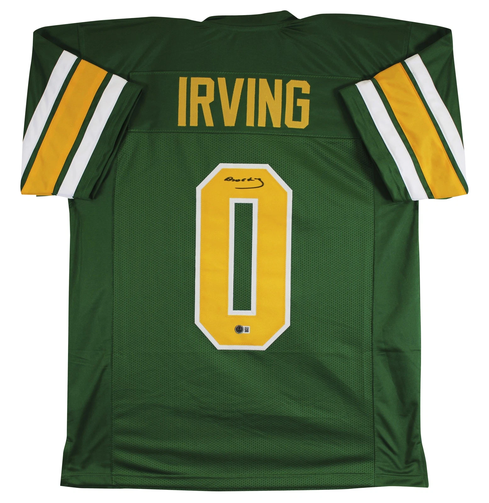 Oregon Bucky Irving Authentic Signed Green Pro Style Jersey BAS Witnessed