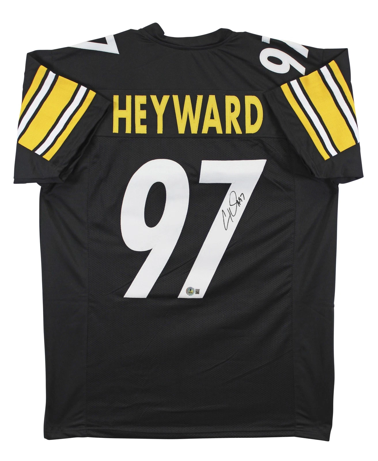 Cam Heyward Authentic Signed Black Pro Style Jersey Autographed BAS Witnessed