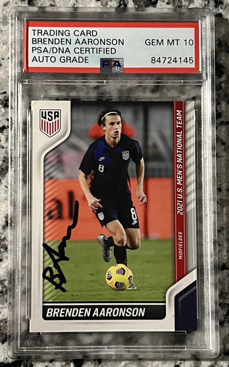 2021 Panini Instant Brenden Aaronson Autograph Card United States PSA GEM MT 10