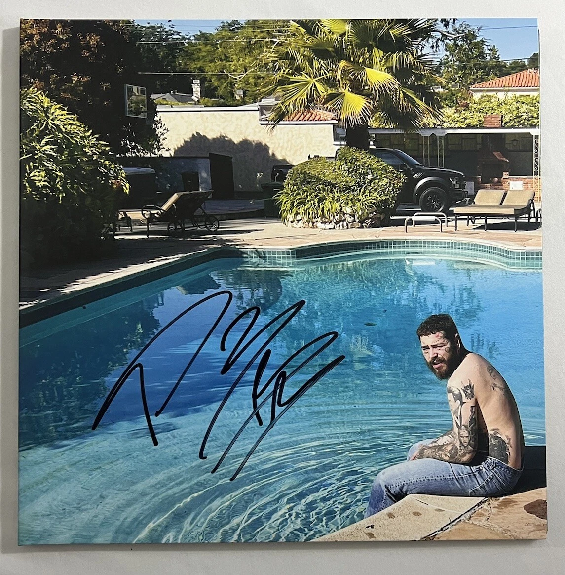 POST MALONE SIGNED AUSTIN VINYL ALBUM HIP HOP SINGER AUTOGRAPH AUTHENTIC COA