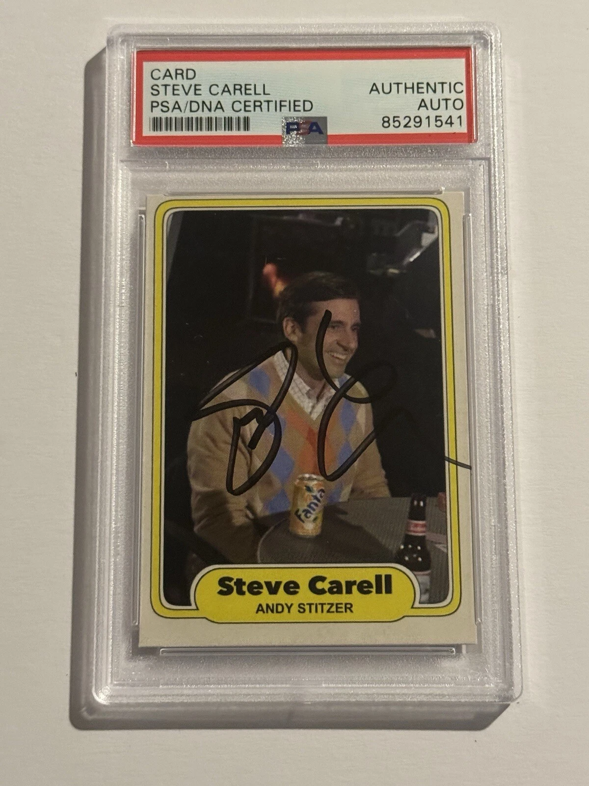 STEVE CARELL SIGNED AUTO CUSTOM TRADING CARD 40 YEAR OLD VIRGIN STAR PSA/DNA