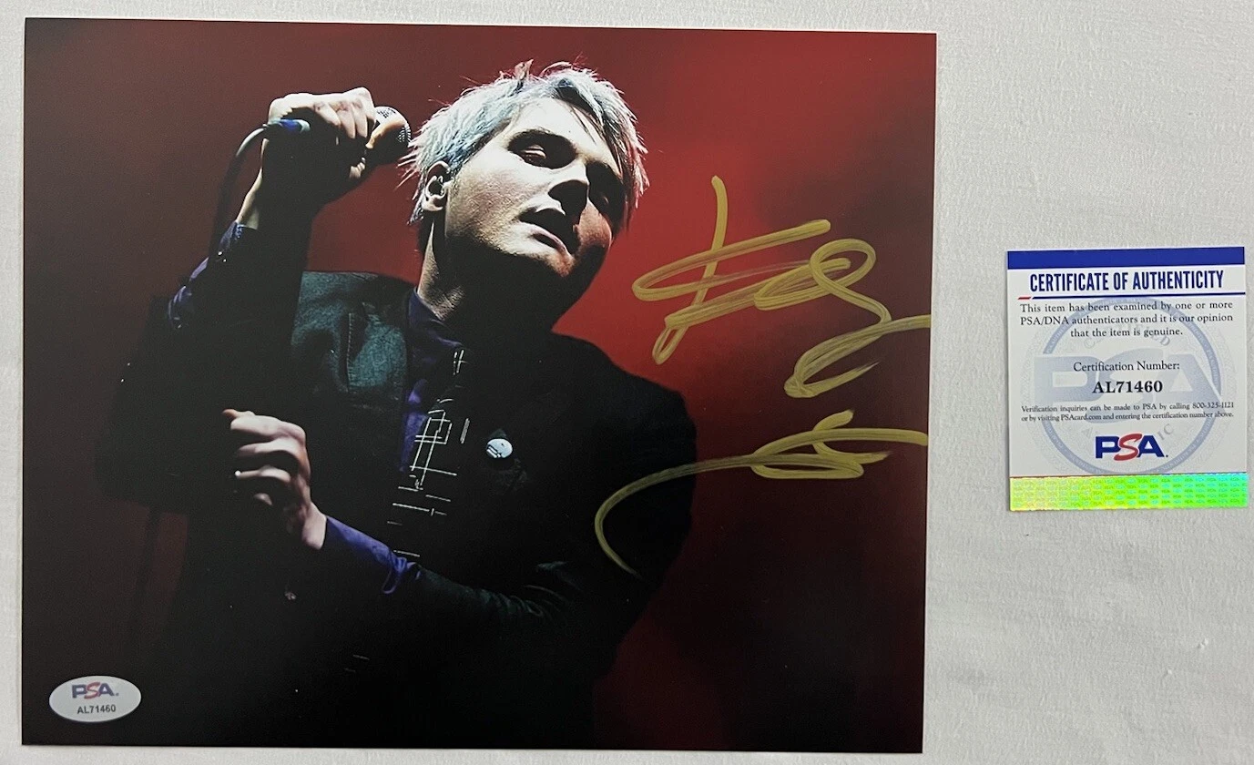 GERARD WAY SIGNED 8x10 PHOTO MY CHEMICAL ROMANCE SINGER AUTOGRAPH PSA COA