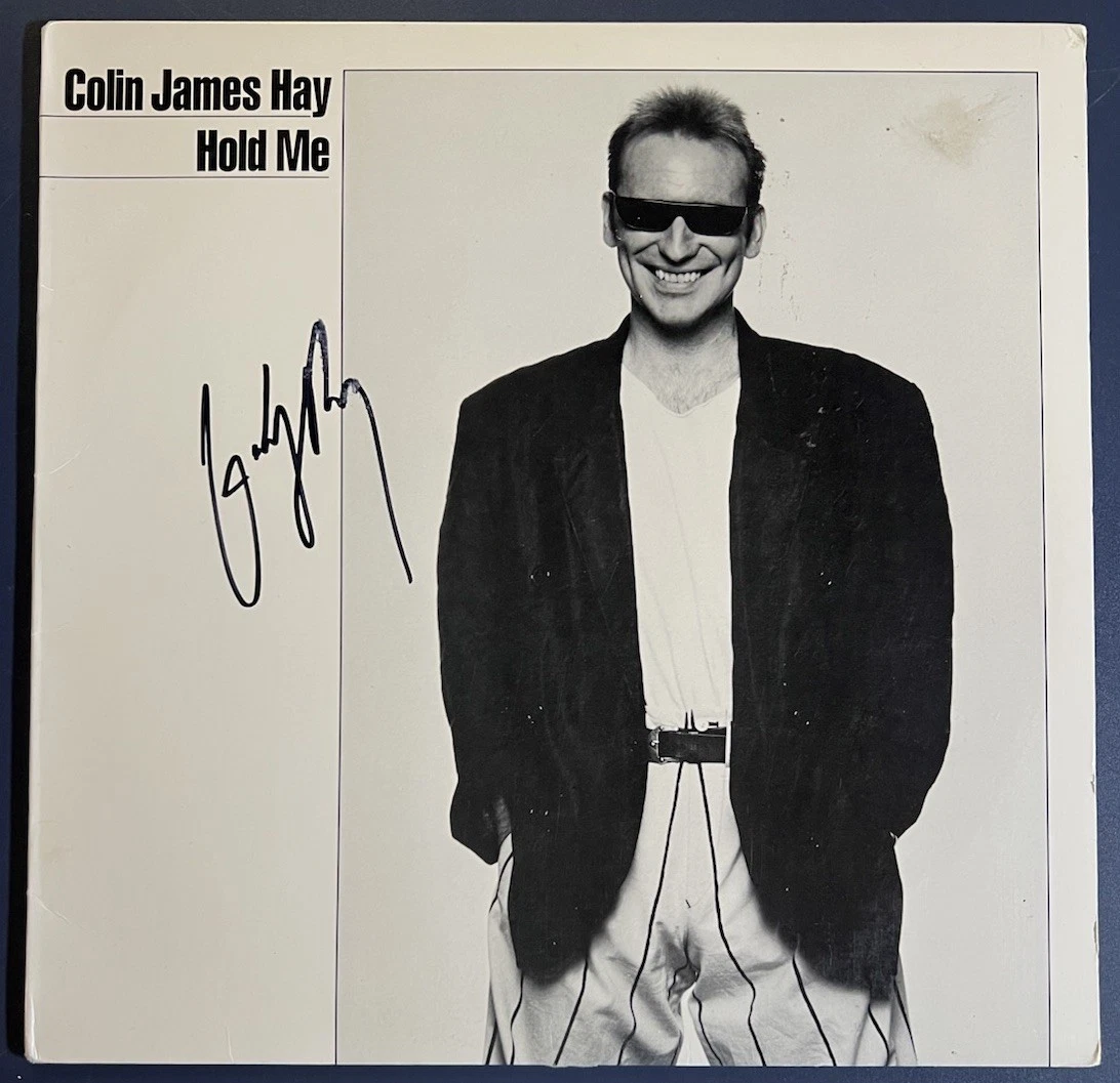 COLIN HAY SIGNED HOLD ME ALBUM VINYL MEN AT WORK SINGER AUTHENTIC AUTOGRAPH COA