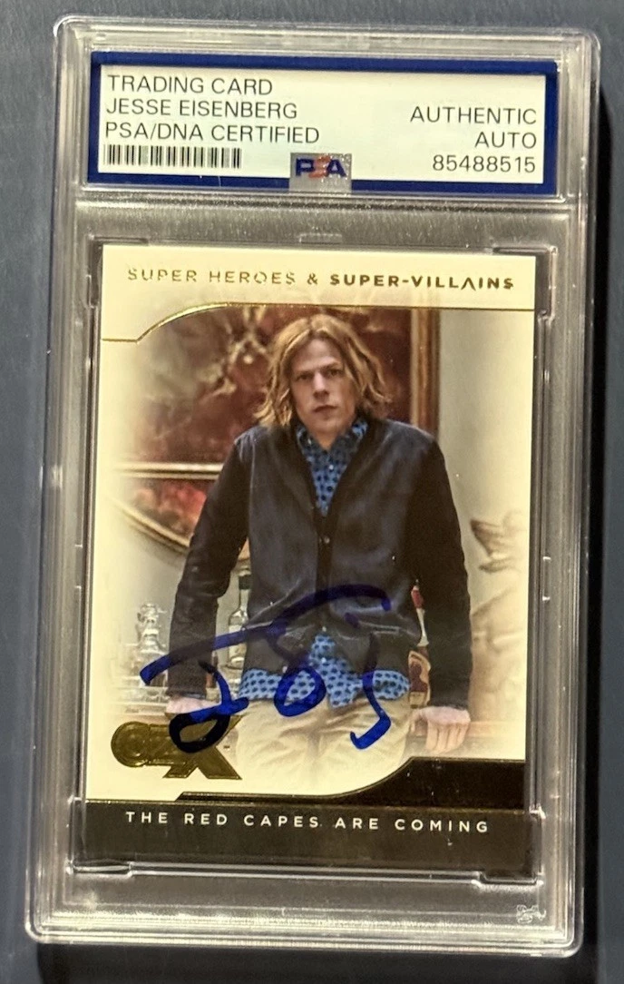 JESSE EISENBERG SIGNED AUTO 2019 CZX Super Heroes & Villains LEX LUTHOR PSA/DNA