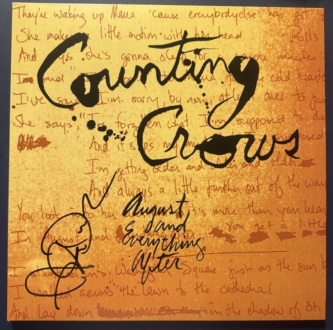 ADAM DURITZ SIGNED AUGUST & EVERYTHING AFTER ALBUM COUNTING CROWS AUTOGRAPH COA