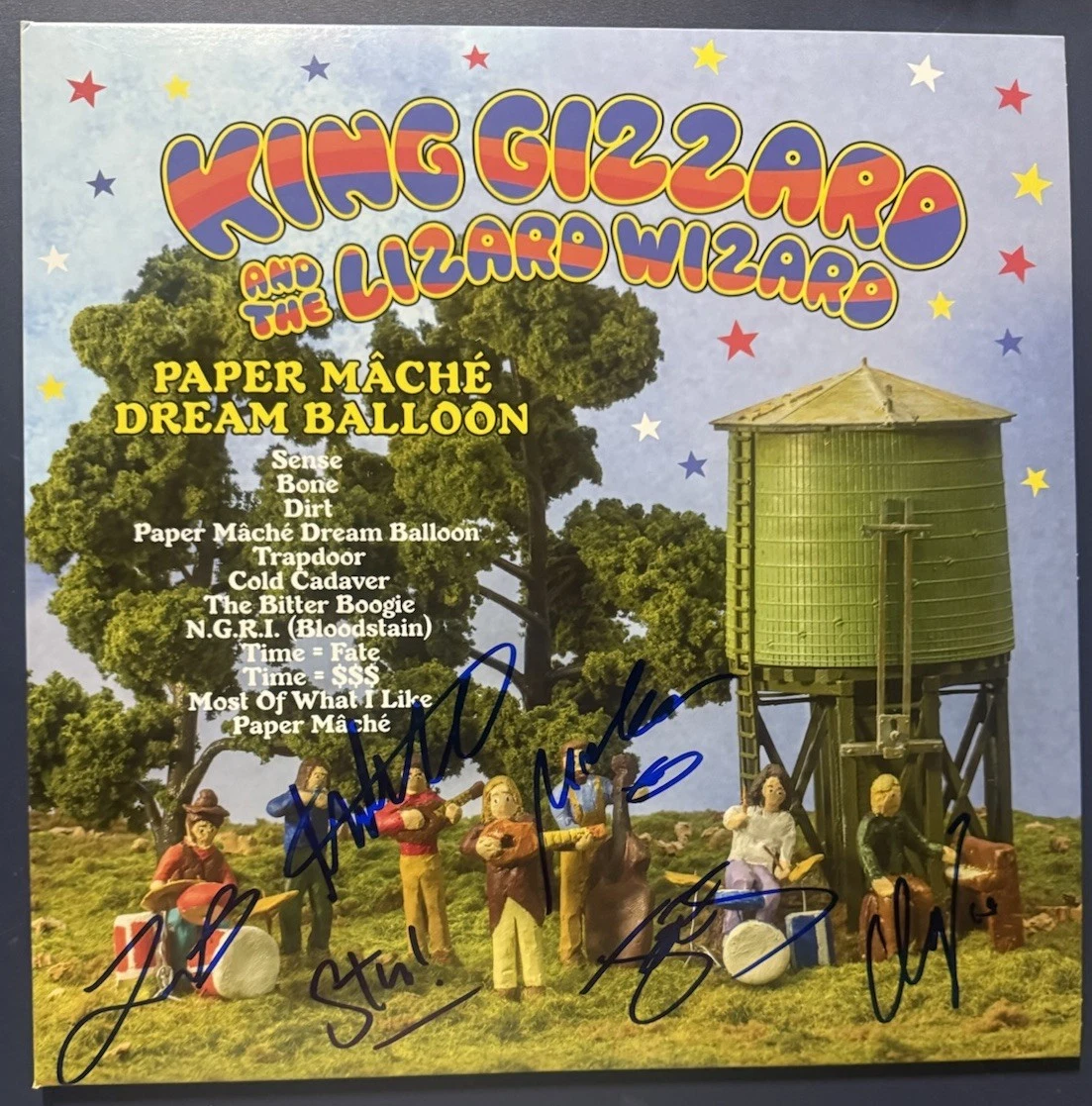 KING GIZZARD & THE LIZARD WIZARD SIGNED ALBUM PAPER MACHE DREAM BALLOON AUTO COA