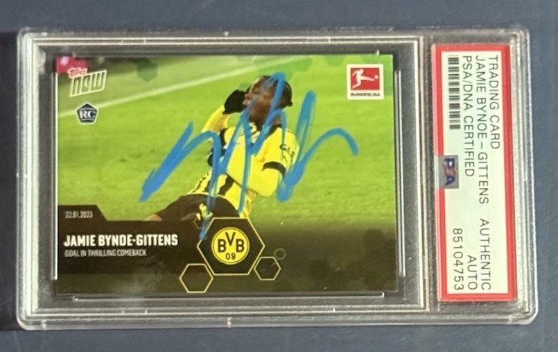 Jamie Bynoe-Gittens RC Signed Auto Bundesliga TOPPS NOW 106 Autograph PSA