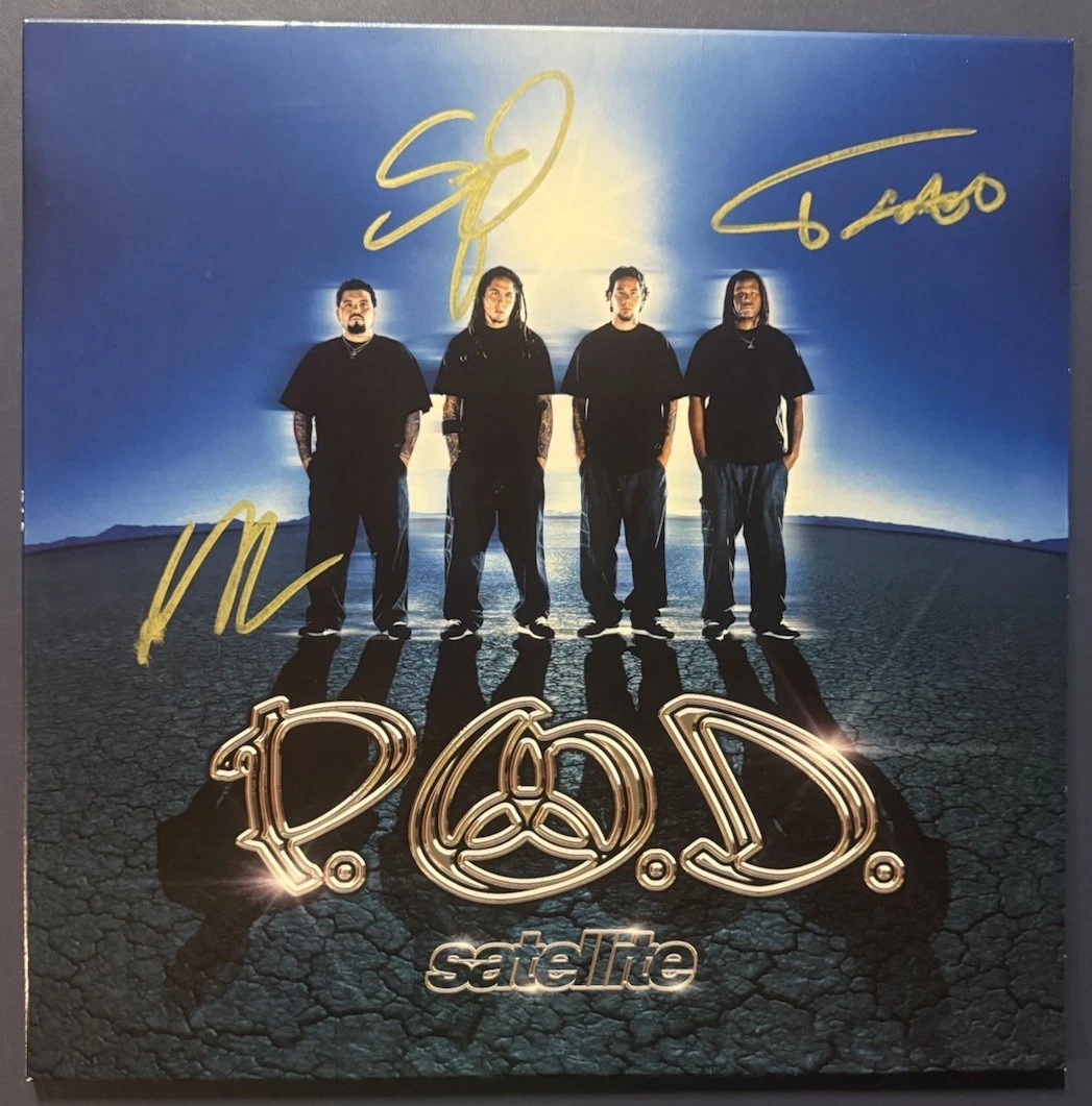 P.O.D BAND SIGNED SATELLITE VINYL ALBUM SONNY SANDOVAL AUTHENTIC AUTOGRAPH COA