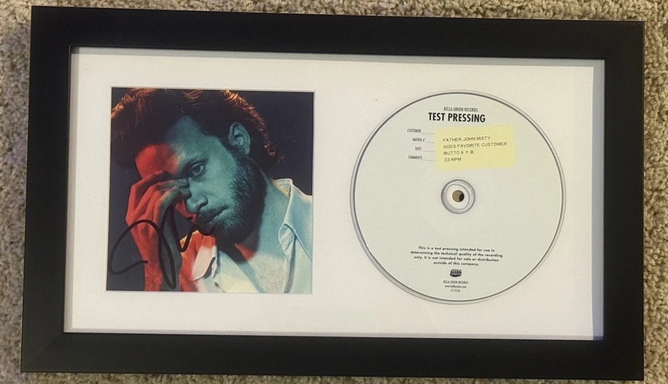FATHER JOHN MISTY SIGNED GOD’S FAVORITE CUSTOMER FRAMED CD AUTOGRAPH COA