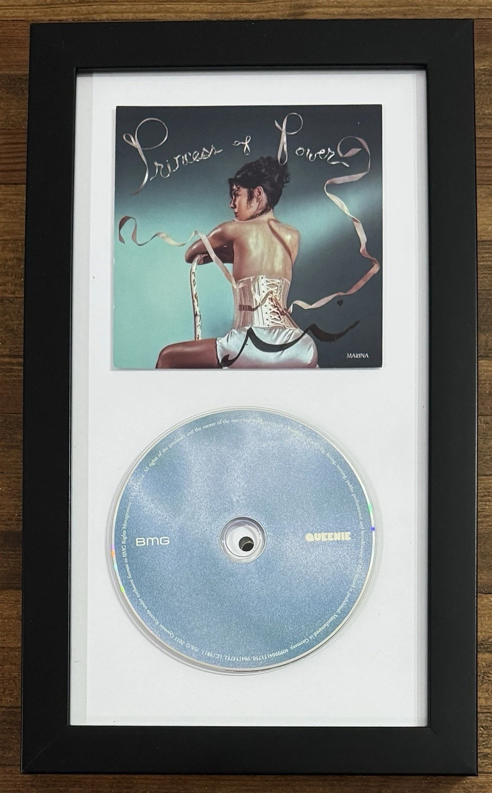 FRAMED Maria SIGNED Princess Of Power Album Card & CD BAS Beckett COA Autograph
