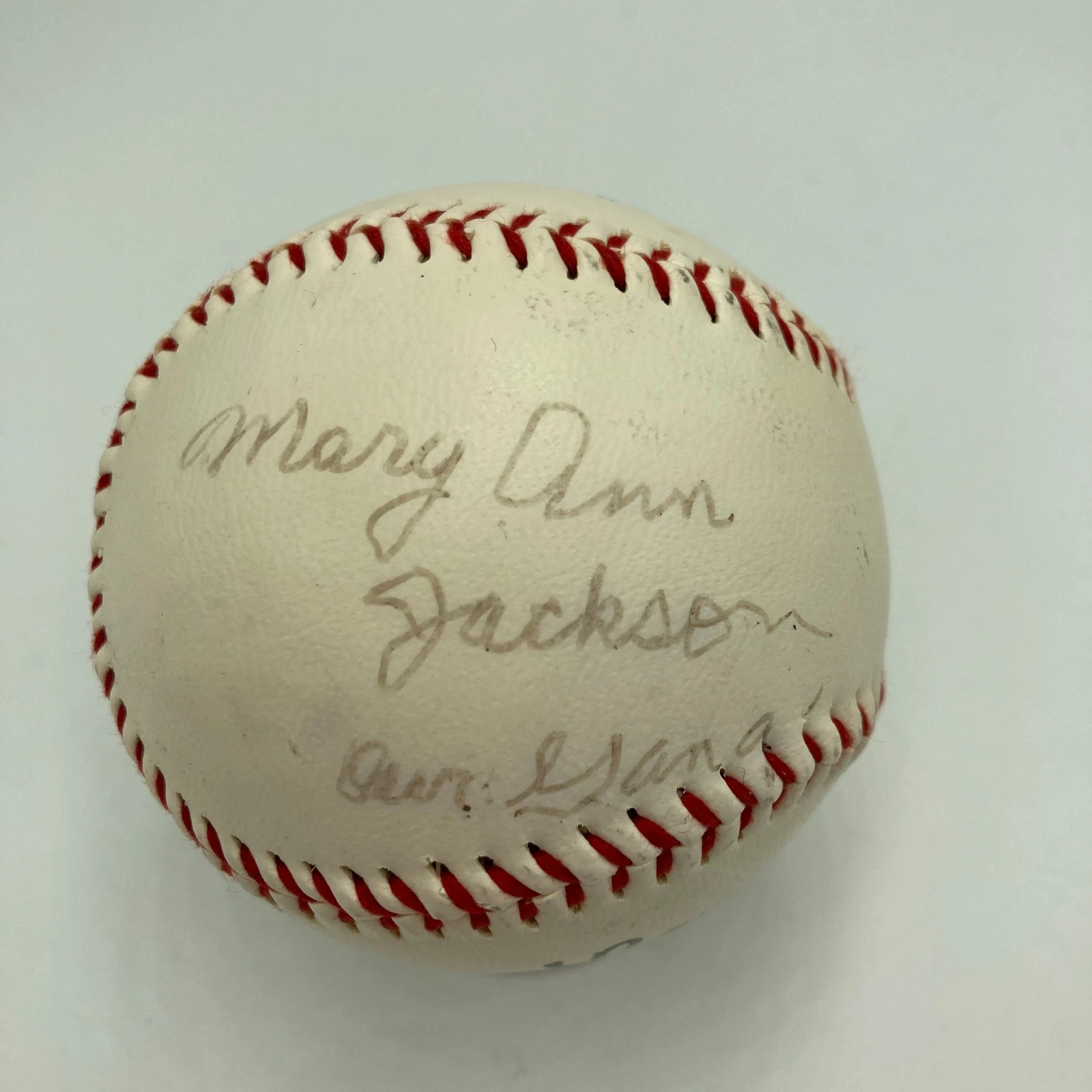 Mary Ann Jackson Our Gang Signed Baseball Celebrity JSA COA