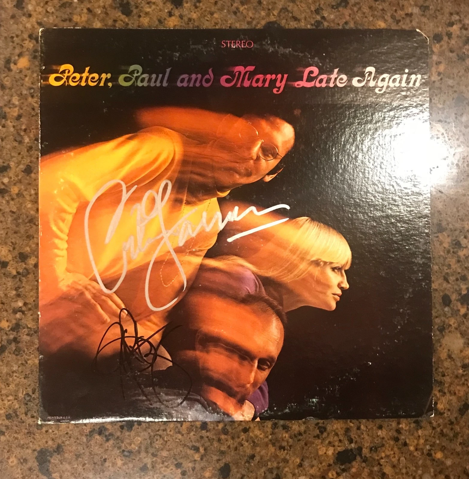 * PETER YARROW & PAUL STOOKEY * signed vinyl album *  PETER, PAUL & MARY * 4