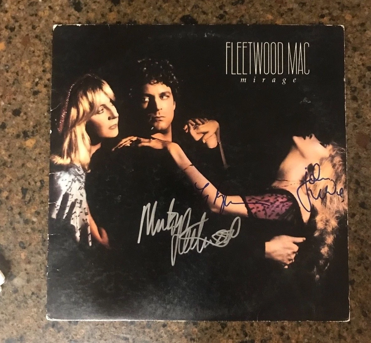 * FLEETWOOD MAC * signed album * MIRAGE* BUCKINGHAM, FLEETWOOD & MCVIE * PROOF 1