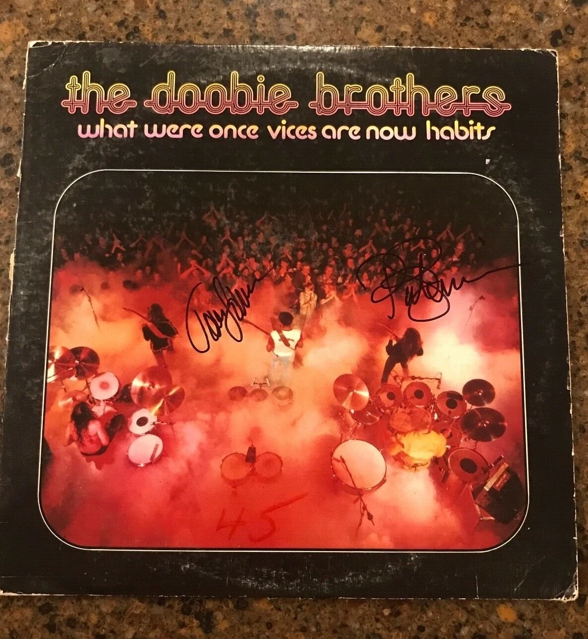 * THE DOOBIE BROTHERS * signed vinyl album * TOM JOHNSTON & PATRICK SIMMONS * 2