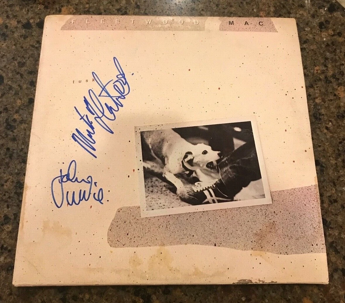 * FLEETWOOD MAC * signed album * TUSK * MICK FLEETWOOD & JOHN MCVIE * PROOF 1