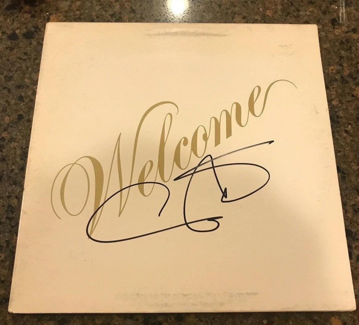* CARLOS SANTANA * signed autographed vinyl album * WELCOME * 1