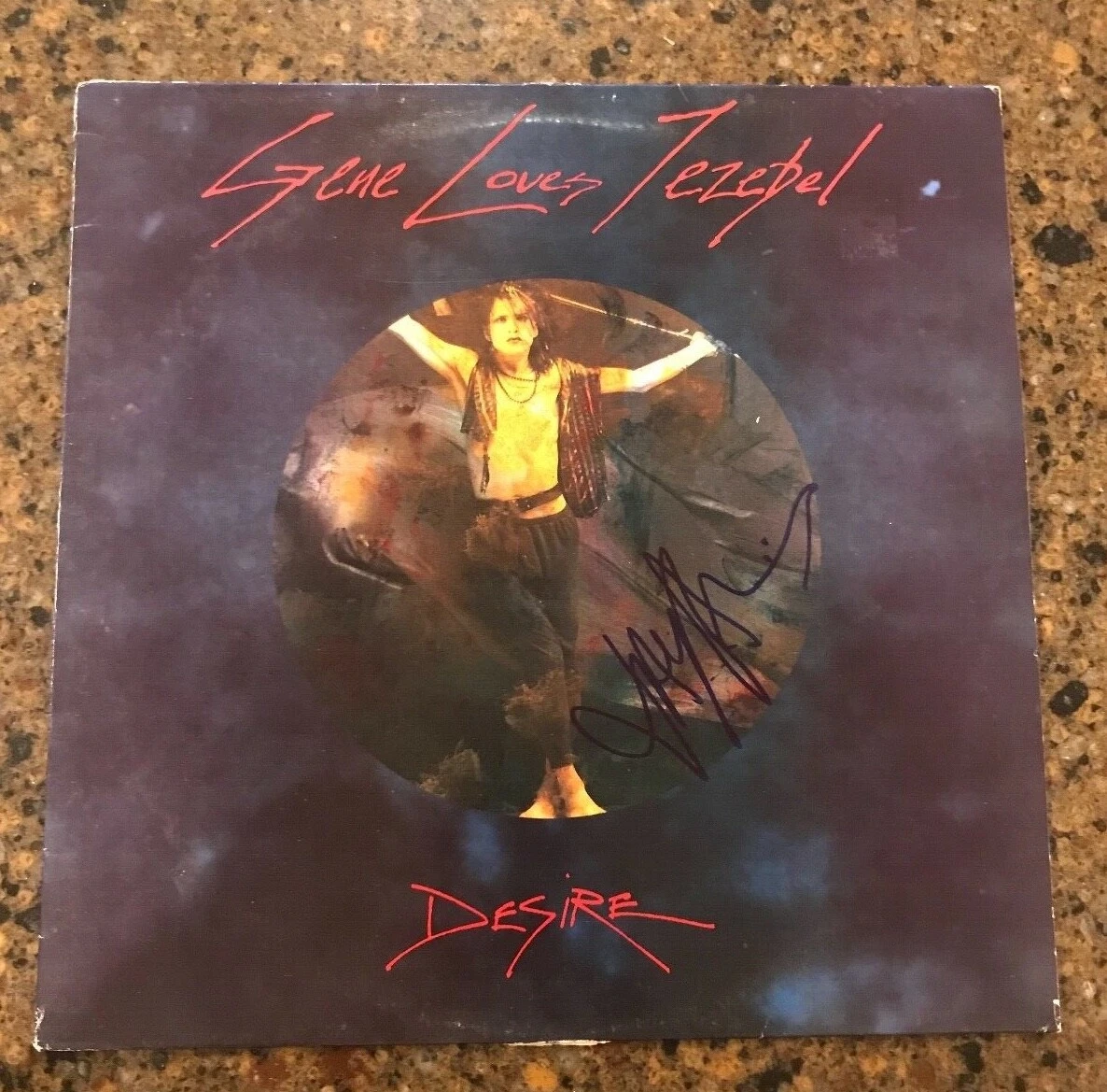 *JAY ASTON * signed autographed vinyl album * GENE LOVES JEZEBEL * DESIRE * 1