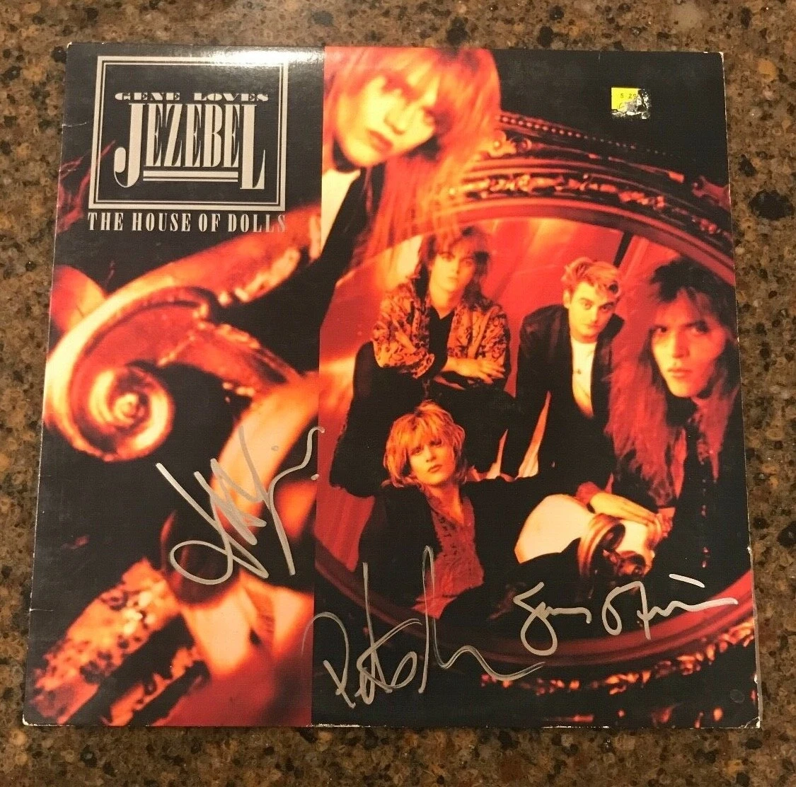 * GENE LOVES JEZEBEL * signed vinyl album * THE HOUSE OF DOLLS * JAY ASTON * 2
