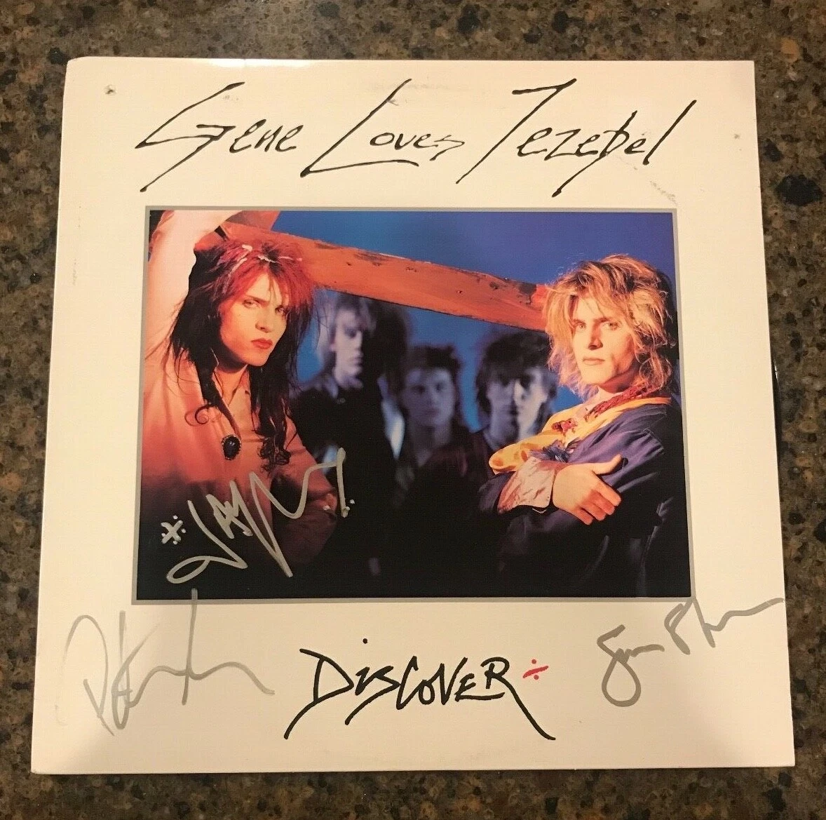 * GENE LOVES JEZEBEL * signed autographed vinyl album * DISCOVER * JAY ASTON * 1