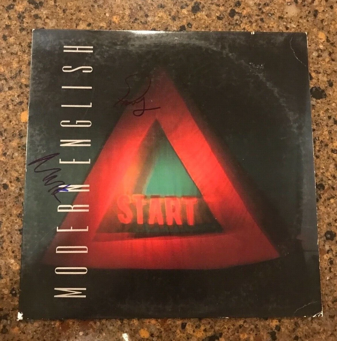 * MODERN ENGLISH * signed autographed vinyl album * START * GARY & MIKE * 2