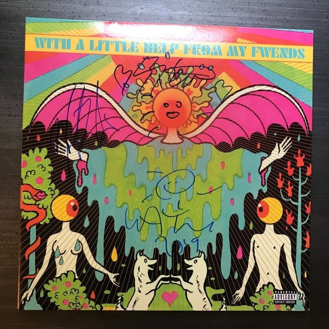 * THE FLAMING LIPS * signed album * WITH A LITTLE HELP FROM MY FWENDS * COYNE *