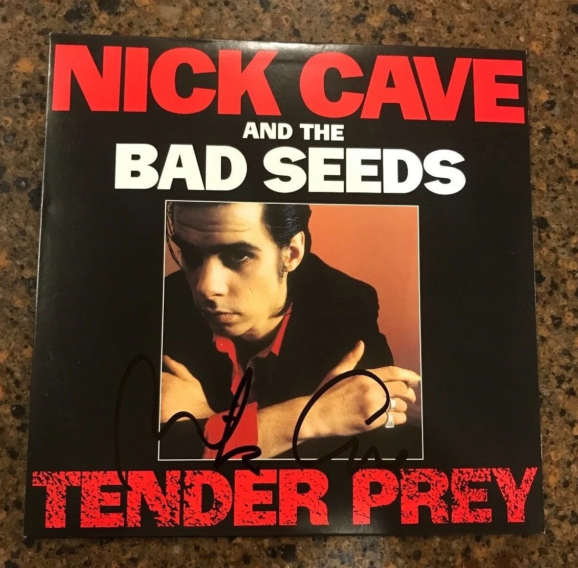 * NICK CAVE * signed vinyl album * TENDER PREY * THE BAD SEEDS * PROOF * 1