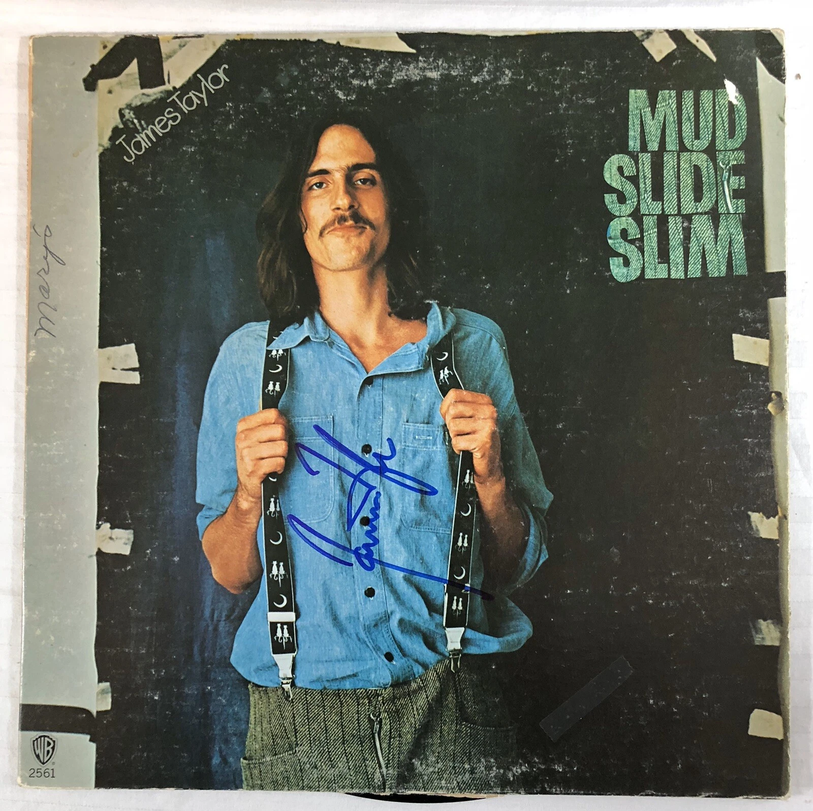JAMES TAYLOR HAND SIGNED MUD SLIDE SLIM VINYL AUTOGRAPHED RARE AUTHENTIC