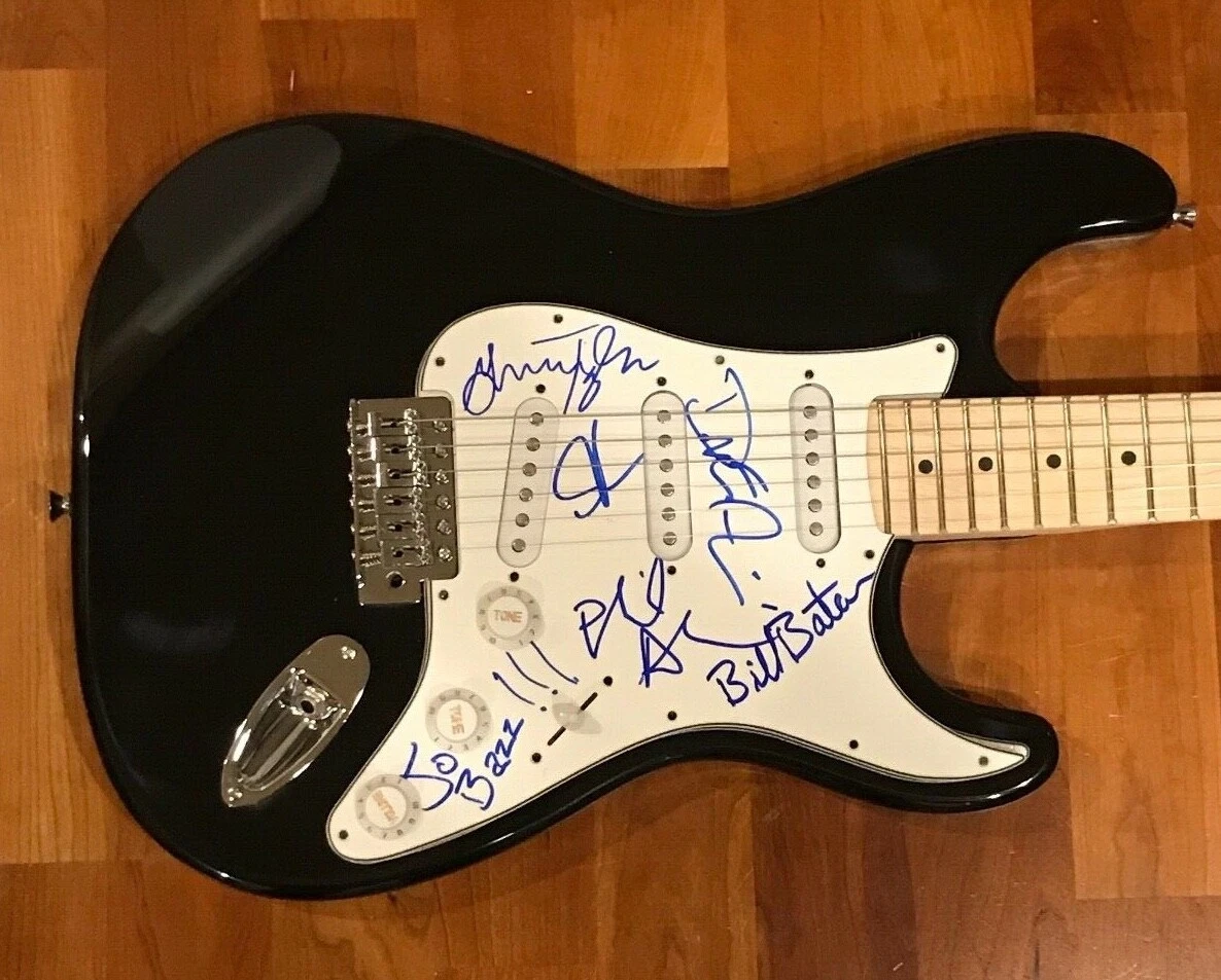 * THE BLASTERS * signed guitar * ALVIN, BAZZ, BERLIN,TAYLOR & BATEMAN * PROOF 5
