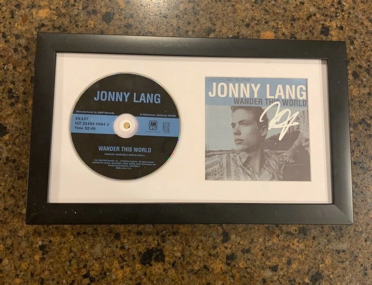* JONNY LANG * signed framed CD * WANDER THIS WORLD * COA * 1