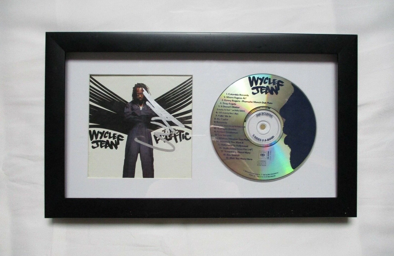 * WYCLEF JEAN * signed framed CD * THE ECLEFTIC * COA * 1