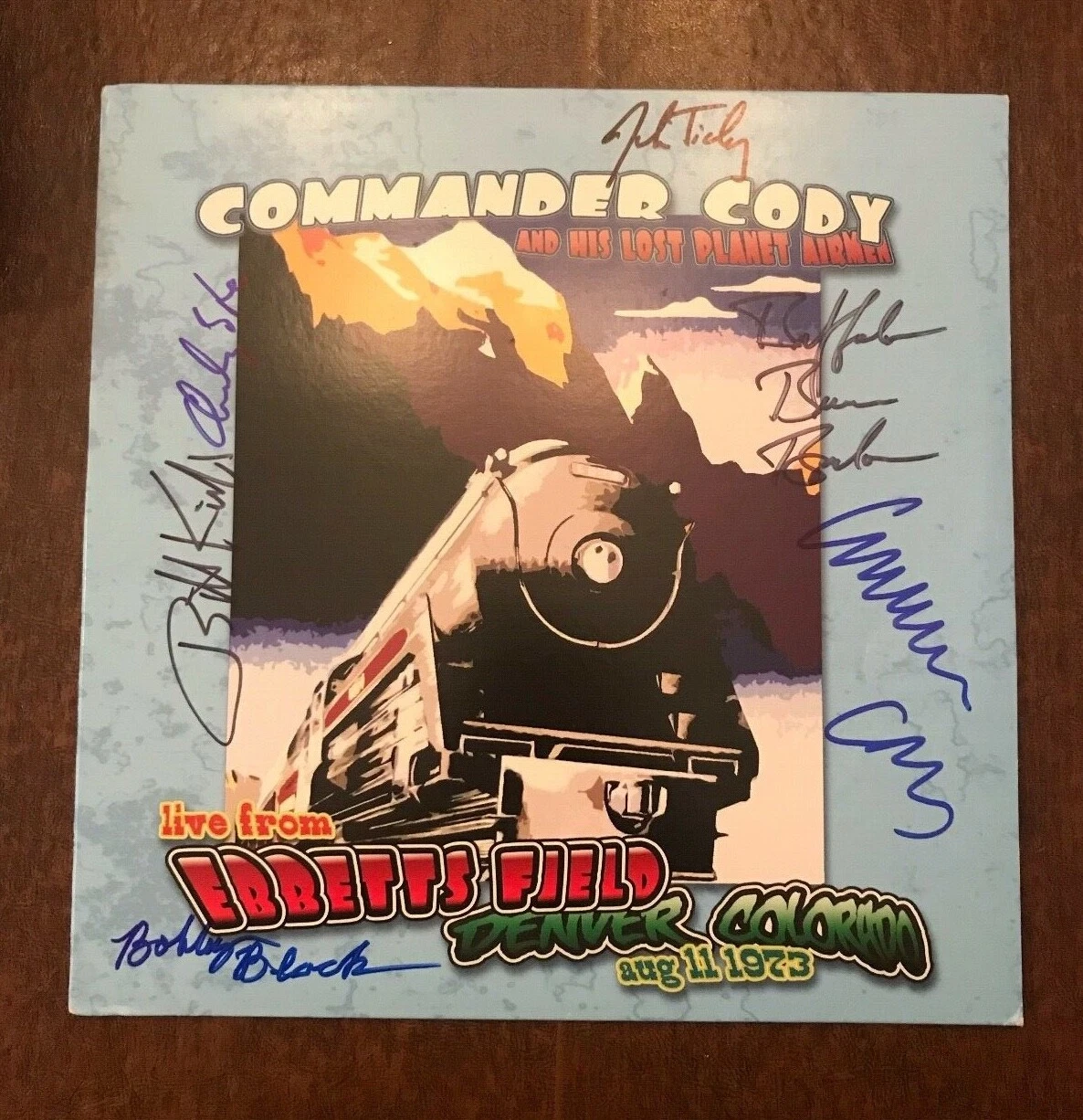* COMMANDER CODY & HIS LOST PLANET AIRMEN * signed album * LIVE EBBETS FIELD * 1