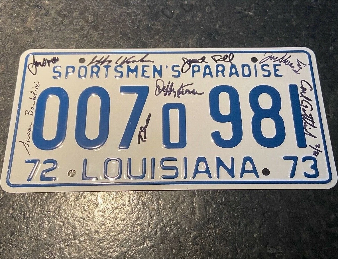 * JAWS * SIGNED LICENSE PLATE * BACKLINIE, KRAMER, GOTTLIEB +5 MORE * PROOF * 2 COLLECTIBLE MEMORABILIA