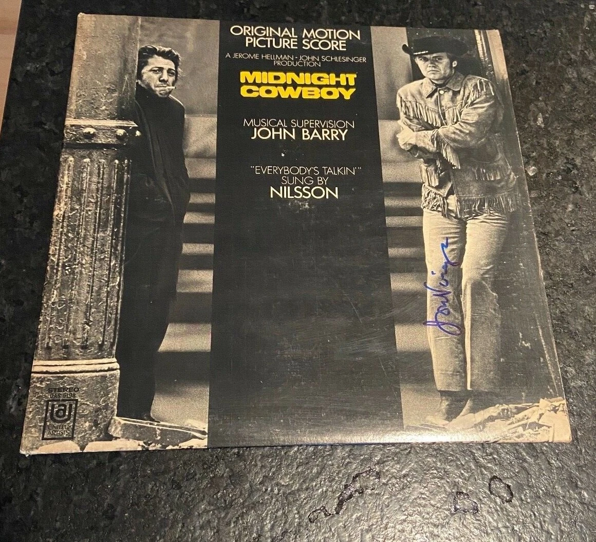 * JON VOIGHT * SIGNED VINYL SOUNDTRACK * MIGHTNIGHT COWBOY * PROOF * 1 COLLECTIBLE MEMORABILIA