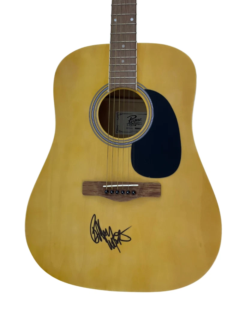 BOB WEIR SIGNED AUTOGRAPH FULL SIZE ACOUSTIC GUITAR - GRATEFUL DEAD ICON W/ BAS