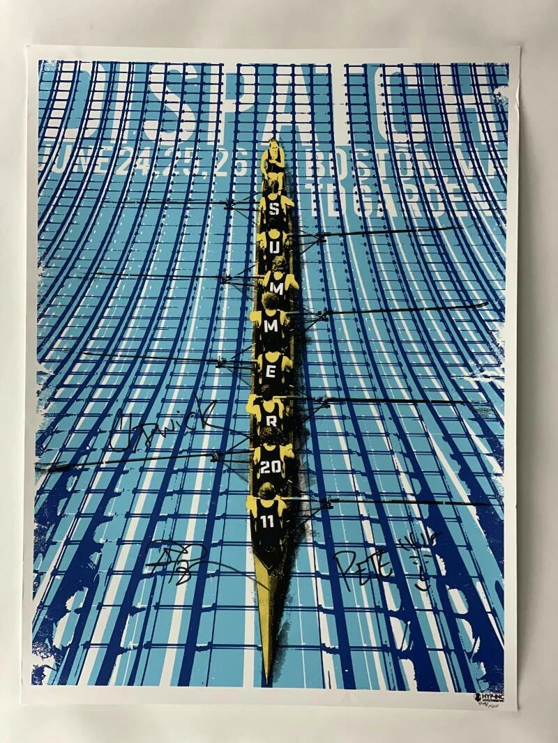 DISPATCH FULL BAND SIGNED AUTOGRAPH 18X24 CONCERT TOUR POSTER - BOSTON 6/24/11