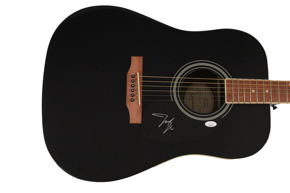 JUSTIN MOORE SIGNED AUTOGRAPH GIBSON EPIPHONE ACOUSTIC GUITAR - COUNTRY STAR JSA