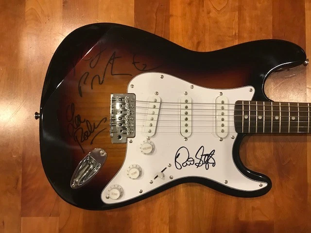 * STRAY CATS * signed electric guitar * SETZER ROCKER SLIM JIM PHANTOM * PROOF 1