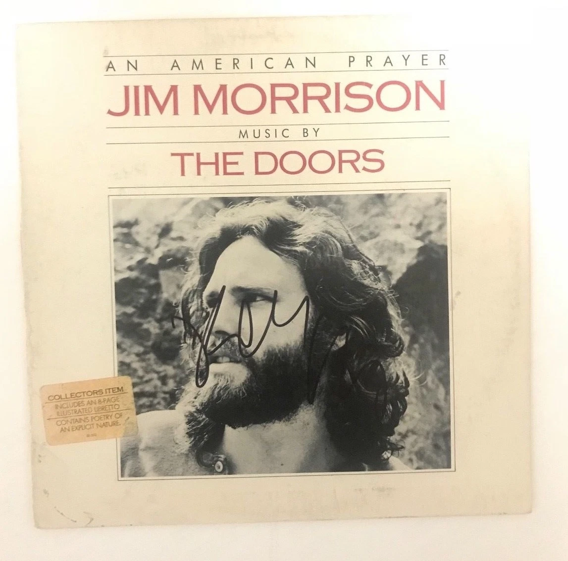 * ROBBY KRIEGER * signed vinyl album * AN AMERICAN PRAYER THE DOORS * PROOF * 1