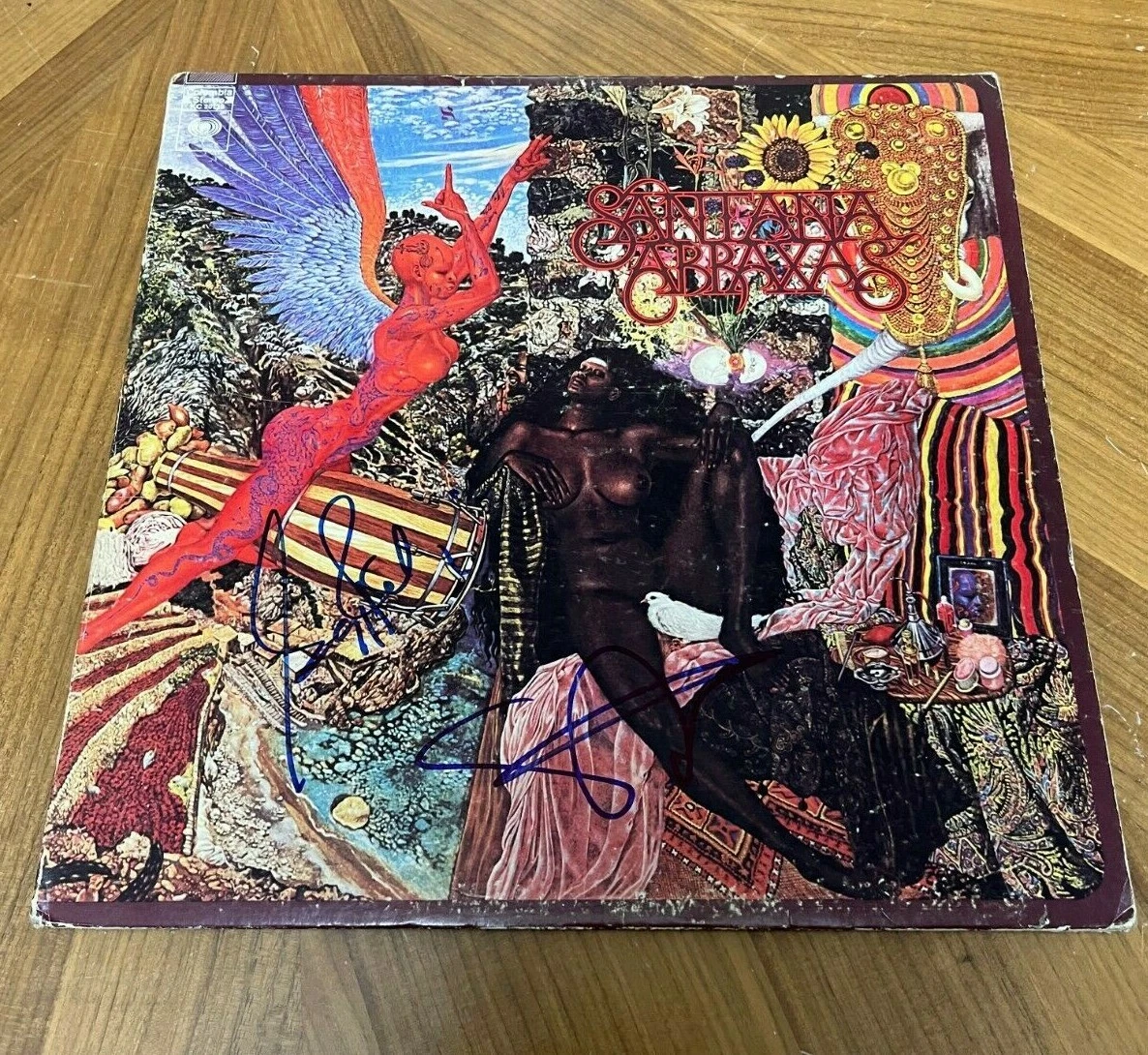 * SANTANA * signed album * CARLOS SANTANA & GREGG ROLIE * ABRAXAS * COA * 2