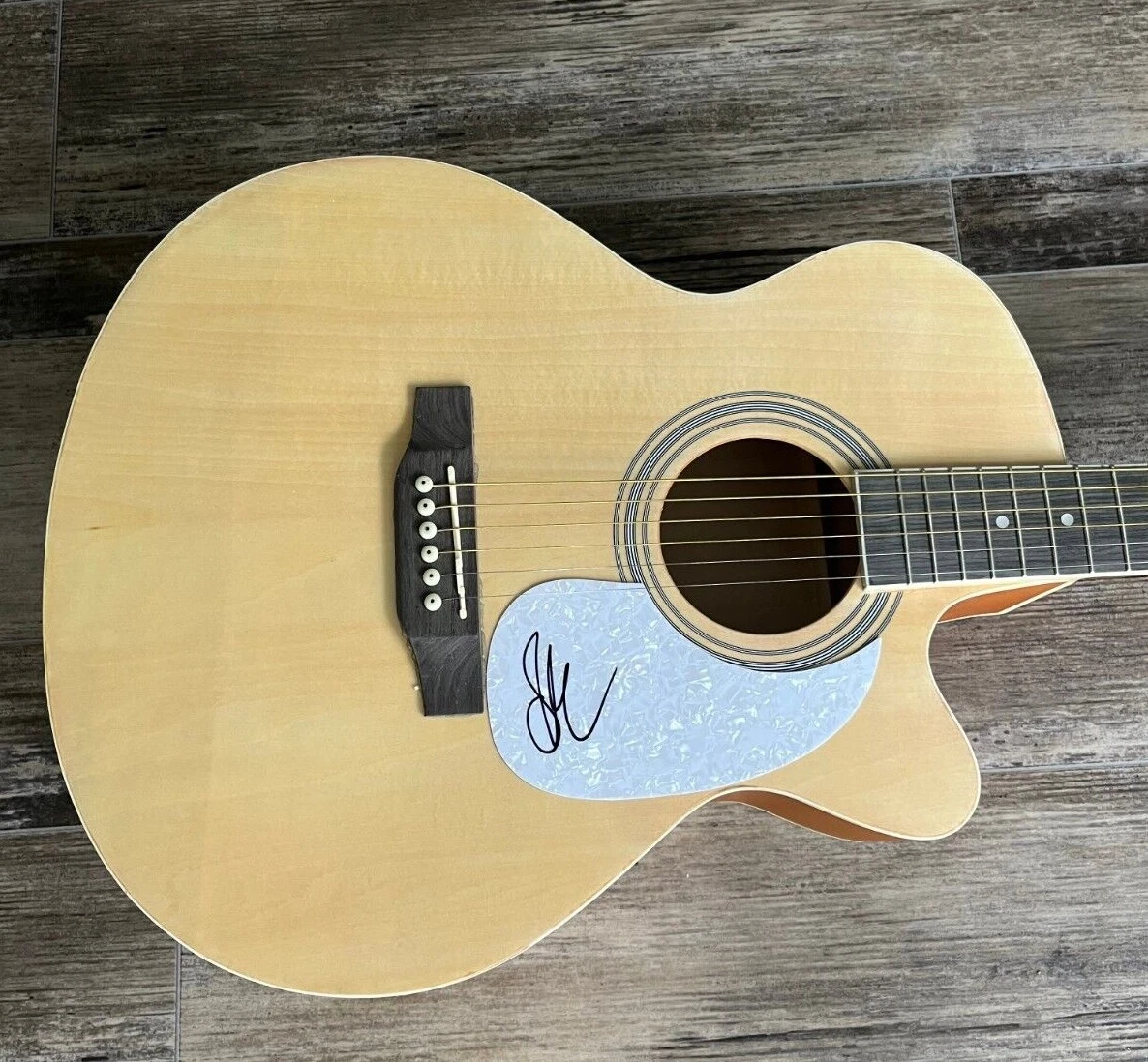 * SAGE KING * signed acoustic guitar * LAY DOWN YOUR GUNS * COA * 1