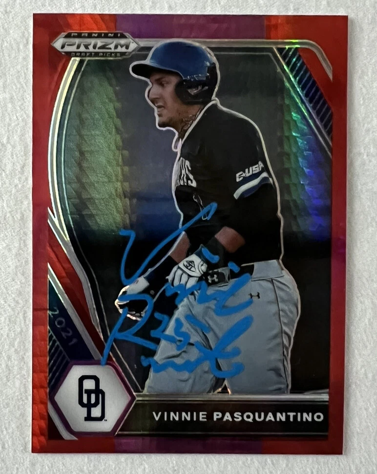 2021 Prizm Draft Picks Vinnie Pasquantino Signed Auto Rookie RC Red Rare COA