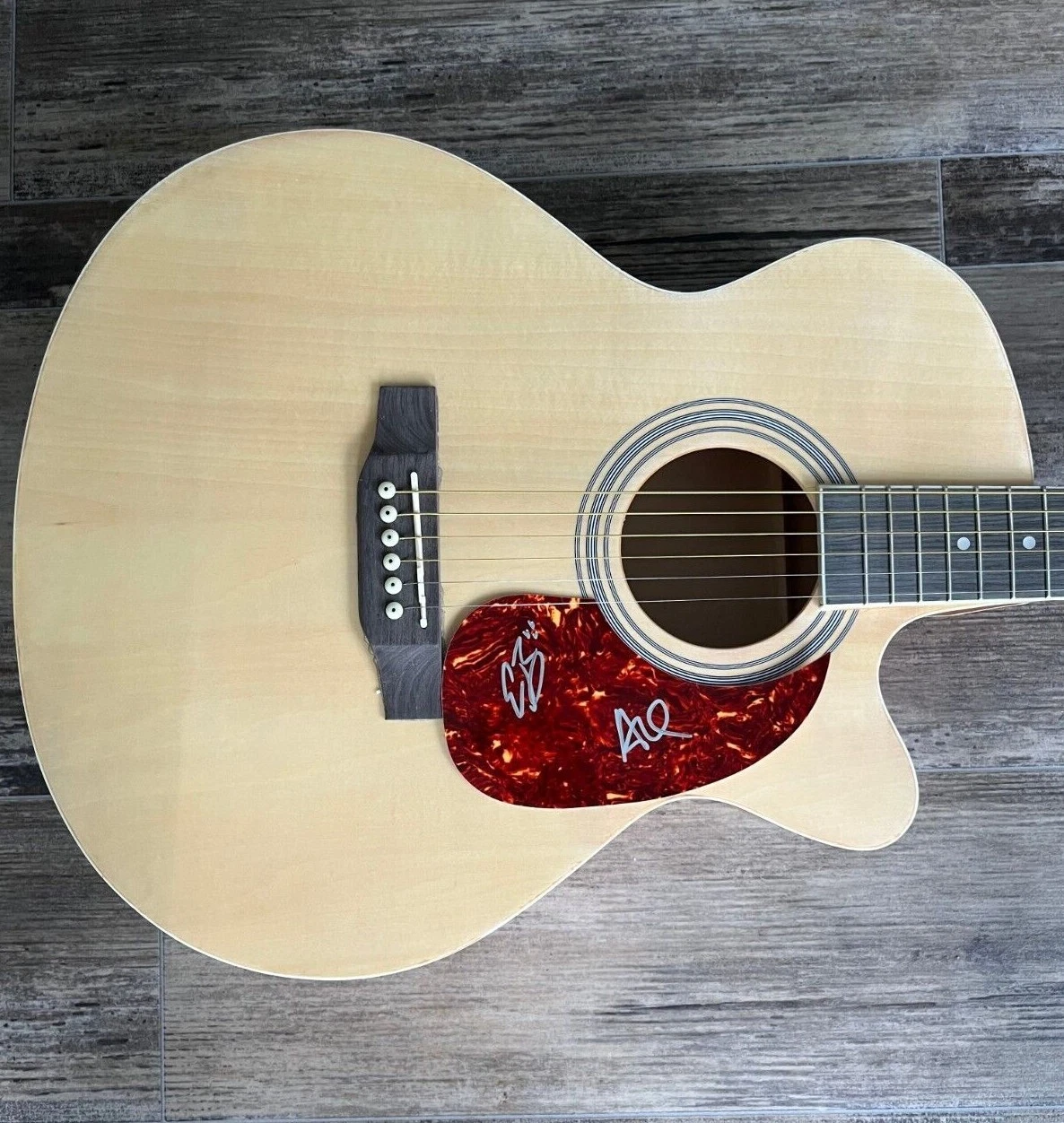 * BLACK PUMAS * signed acoustic guitar * ERIC BURTON & ADRIAN QUESADA * COA 1