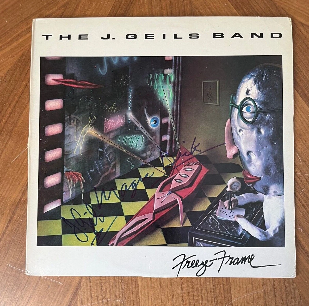 * J. GEILS BAND * signed album * FREEZE FRAME * J. GEILS & MAGIC DICK * 1