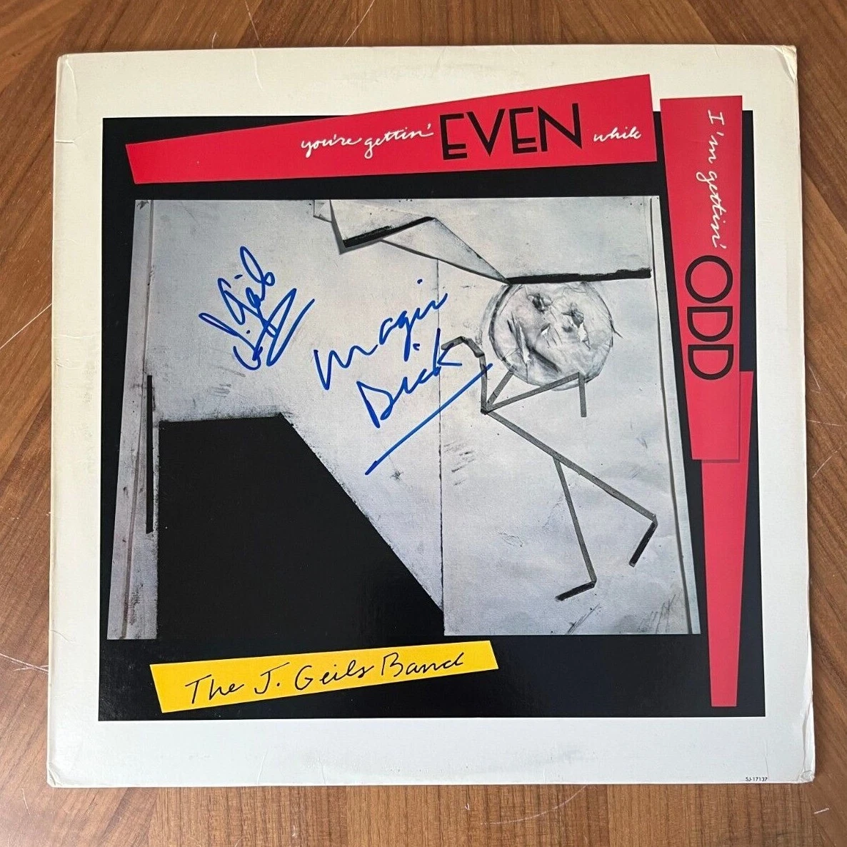 * J. GEILS BAND * signed album * EVEN ODD * J. GEILS & MAGIC DICK * 1