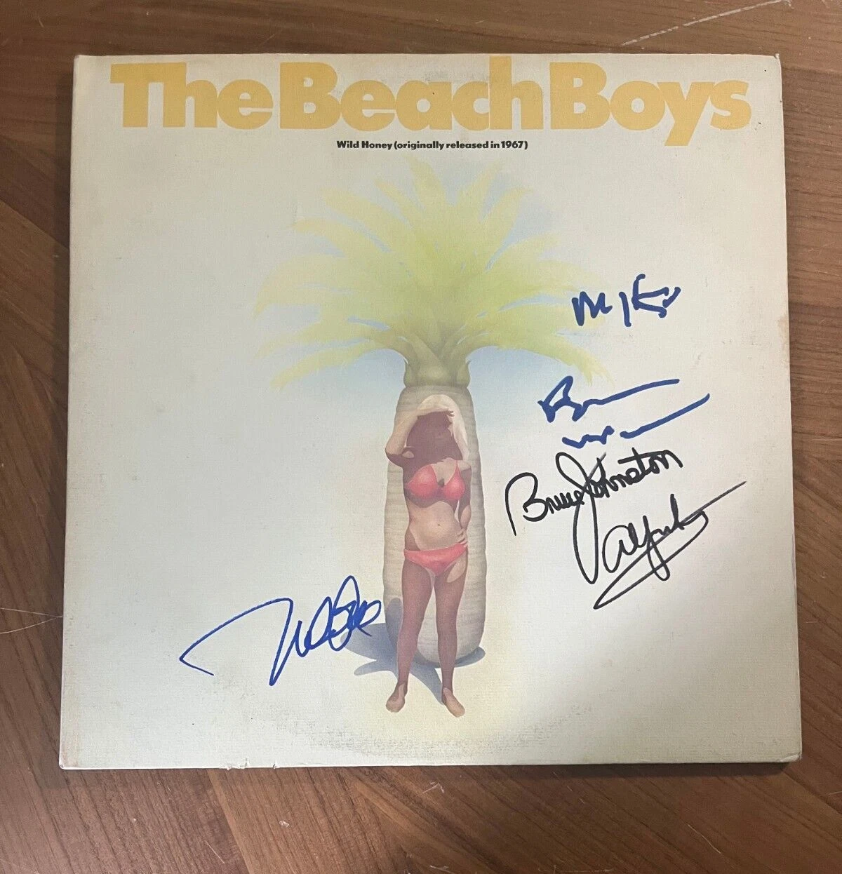 * THE BEACH BOYS * signed album * WILD HONEY * BRIAN WILSON, MIKE LOVE +2 *